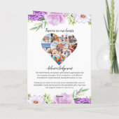 Begrafenisprogramma - Paarse en roze bloemen ontwe Programma (Achterkant)