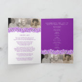 Begrafenisprogramma paarse vergeet-me-nots programma (Binnen)