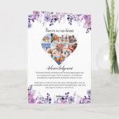 Begrafenisprogramma - Paarse wilde bloemen ontwerp Programma (Achterkant)