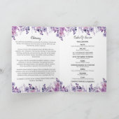 Begrafenisprogramma - Paarse wilde bloemen ontwerp Programma (Binnen)