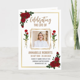 Begrafenisprogramma - Rode Rozen en Gouden Grens Programma