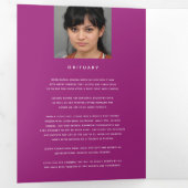 Begrafenisprogramma service in onze harten moerbei drieluik programma (Binnenzijde eerst)