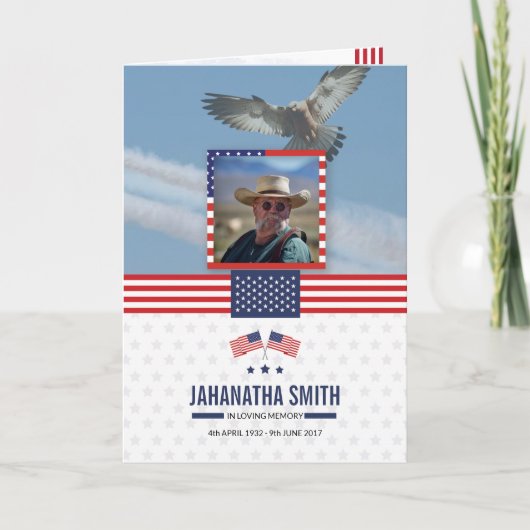 begrafenisprogramma Sjabloon leger (Voorkant)