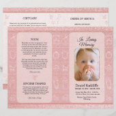 Begrafenisprogramma Sjabloon voor kinderen (Voorkant / Achterkant)