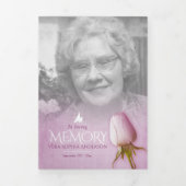 Begrafenisprogramma volgorde van de dienst paarse  drieluik programma (Cover)