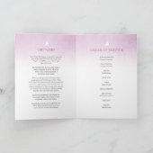 Begrafenisprogramma volgorde van de dienst paarse  programma (Binnen)