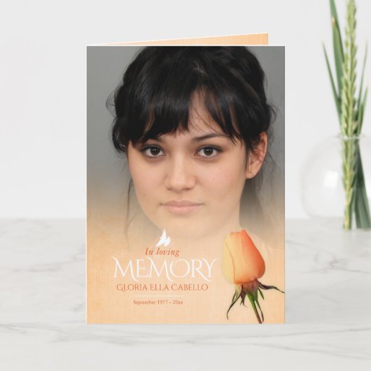 Begrafenisprogramma volgorde van dienst oranje roo programma (Voorkant)