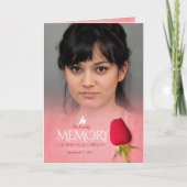 Begrafenisprogramma volgorde van service red rose programma (Voorkant)