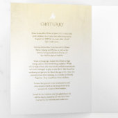 Begrafenisprogramma volgorde van servicecrème roos drieluik programma (Binnenzijde eerst)