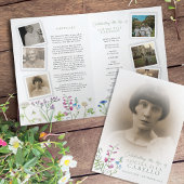 Begrafenisprogramma wildflower bijen foto's programma