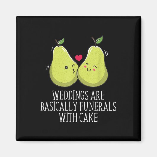 begrafenissen met cake Weddenschap Joke Bride en G Magneet (Voorkant)