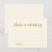 Begrafenisservice, Gold Script, Een Kaart delen (Voorkant / Achterkant)