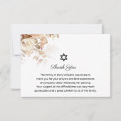 Begrafenisster van David Memorial Waterverf Dank u Bedankkaart (Voorkant)