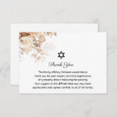 Begrafenisster van David Memorial Waterverf Dank u Bedankkaart (Voorkant / Achterkant)