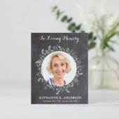 Begrafenissympathie bedankt je creditcard Eucalypt (Staand voorkant)