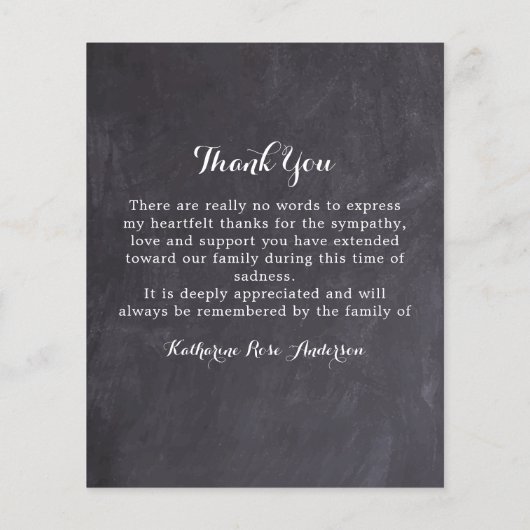 Begrafenissympathie bedankt je creditcard Eucalypt (Achterkant)