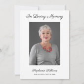 Begrafenissympathie Dank u fotokaart Kaart (Achterkant)