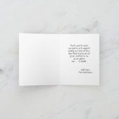 Begrafenissympathie Dank u kaart (Binnen)