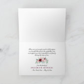 Begrafenissympathie Dank u Waterverf Floral Bedankkaart (Binnen)