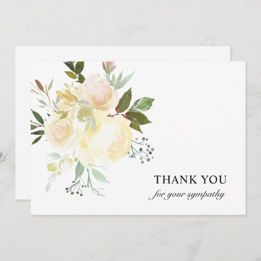 Begrafenissympathie Hartelijk dank voor uw persoon Bedankkaart (Voorkant / Achterkant)