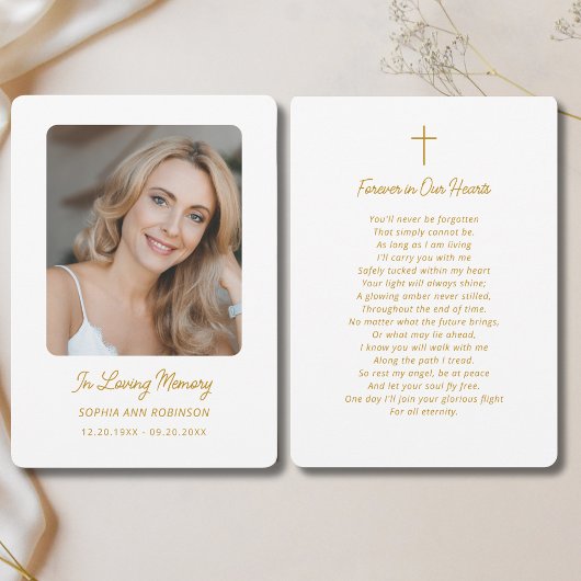 Begrafenissympathie Memorial Prayer Herdenking Kaa Kaart