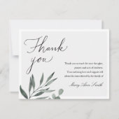 Begrafenissympathie Memorial Service Dank u kaart (Voorkant)