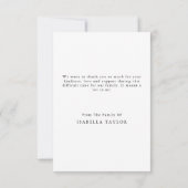 Begrafenissympathie voor altijd in ons hart Foto Bedankkaart (Achterkant)