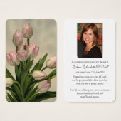 Begrafenistulpen Memorial Gebed Sympathie Cards Visitekaartje (Voorkant /achterkant)