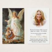 Begrafenisverlies Angel Memorial Gebed Sympathie C Visitekaartje (Voorkant /achterkant)