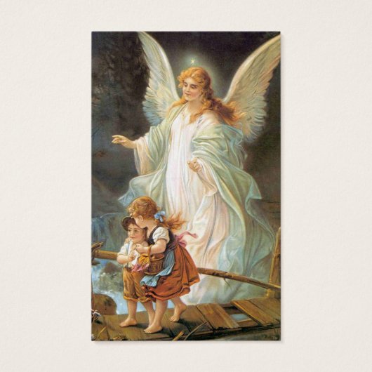 Begrafenisverlies Angel Memorial Gebed Sympathie C Visitekaartje (Voorkant)