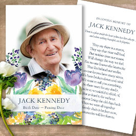 Begrafenisverlies Bloemen Foto Gebed Sympathie Kaa Visitekaartjes