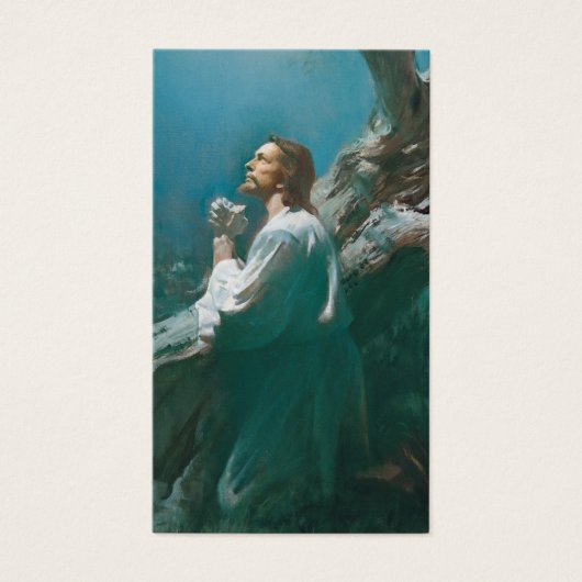 Begrafenisverlies Christus Bidden Gebed Sympathie Visitekaartjes (Voorkant)