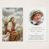 Begrafenisverlies duiven Memorial Gebed Sympathie  Visitekaartje (Voorkant /achterkant)