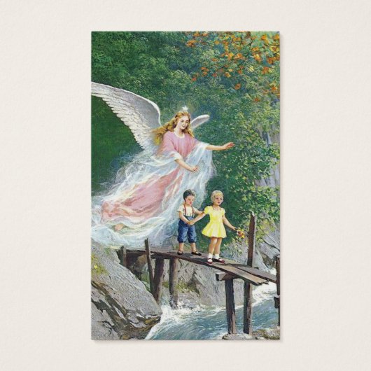 Begrafenisverlies Engel Bescherm Gebed Sympathie K Visitekaartjes (Voorkant)