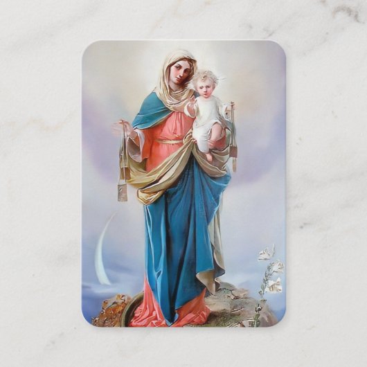 Begrafenisverlies Gezegende Maria Gebed Sympathie Visitekaartje (Voorkant)