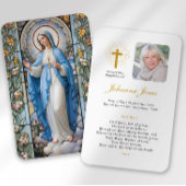 Begrafenisverlies Hail Mary Prayer Sympathy Card Visitekaartje