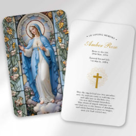 Begrafenisverlies Hail Mary Prayer Sympathy Card Visitekaartje