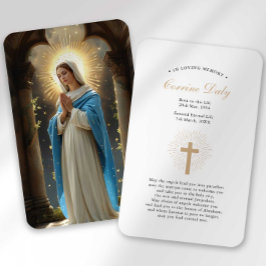 Begrafenisverlies Hail Mary Prayer Sympathy Card Visitekaartje