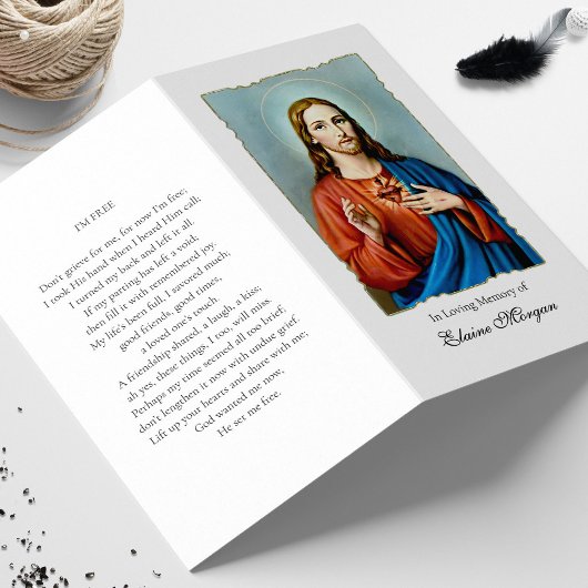 Begrafenisverlies Heilig Hart Gebed Sympathie Kaar Kaart