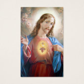 Begrafenisverlies Heilig Hart Gebed Sympathie Kaar Visitekaartjes (Voorkant)