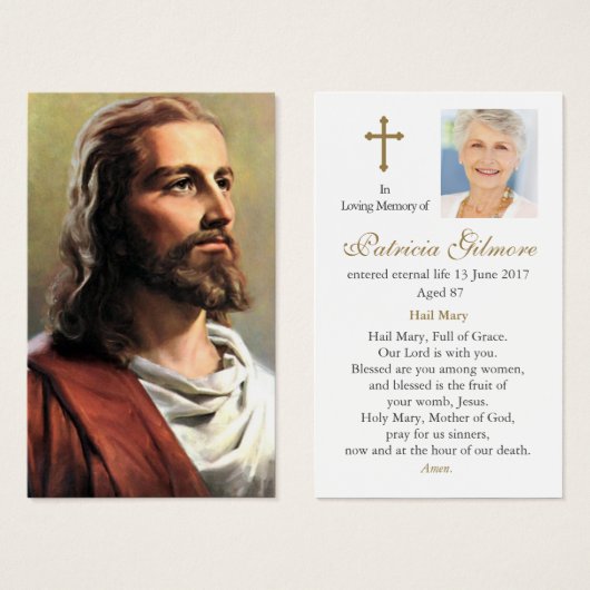 Begrafenisverlies Jezus Christus Gebed Sympathie K Visitekaartje (Voorkant /achterkant)