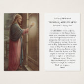 Begrafenisverlies Jezus klopt Gebed Sympathie Kaar Visitekaartjes (Voorkant /achterkant)