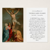 Begrafenisverlies Jezus Memorial Gebed Sympathie K Visitekaartjes (Voorkant /achterkant)