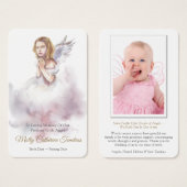 Begrafenisverlies Kleine Engel Gebed Sympathie Kaa Visitekaartjes (Voorkant /achterkant)