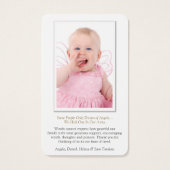 Begrafenisverlies Kleine Engel Gebed Sympathie Kaa Visitekaartjes (Achterkant)