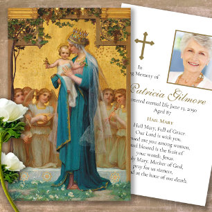 Begrafenisverlies Madonna & Kind Gebed Sympathie K Visitekaartje