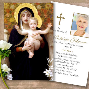 Begrafenisverlies Madonna Lelies Gebed Sympathie K Visitekaartjes
