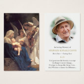 Begrafenisverlies Maria & Engelen Gebed Sympathie  Visitekaartjes (Voorkant /achterkant)