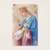 Begrafenisverlies Maria Rozenkransen Gebed Sympath Visitekaartje (Voorkant)