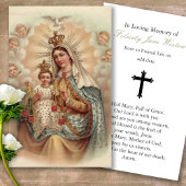 Begrafenisverlies Mary Memorial Gebed Sympathie Ca Visitekaartjes